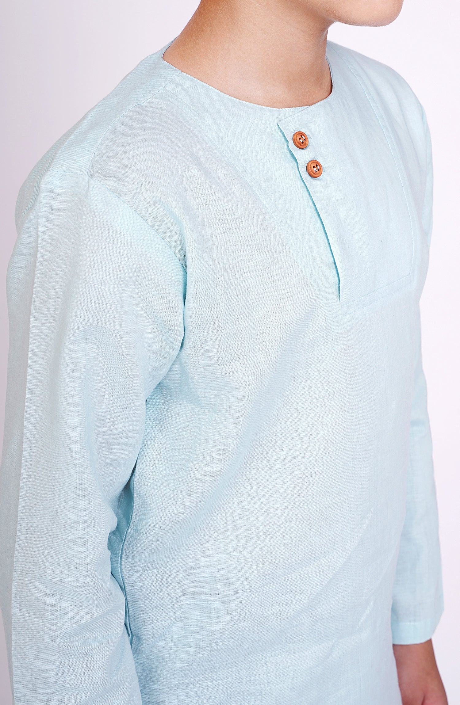 Round Neck Linen Shirt - BWO713123 - Shop Now at Leisure Club