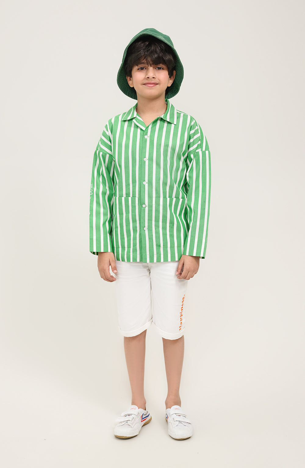 Boys Striper Oversized Shirt