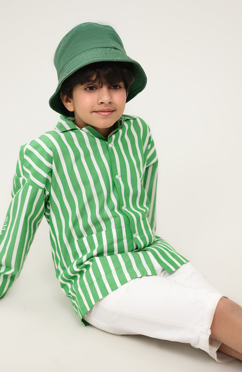 Boys Striper Oversized Shirt
