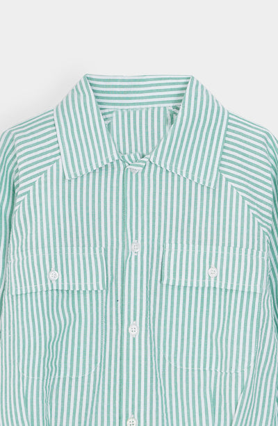 Striper Shacket - BWS703325 - Shop Now at Leisure Club