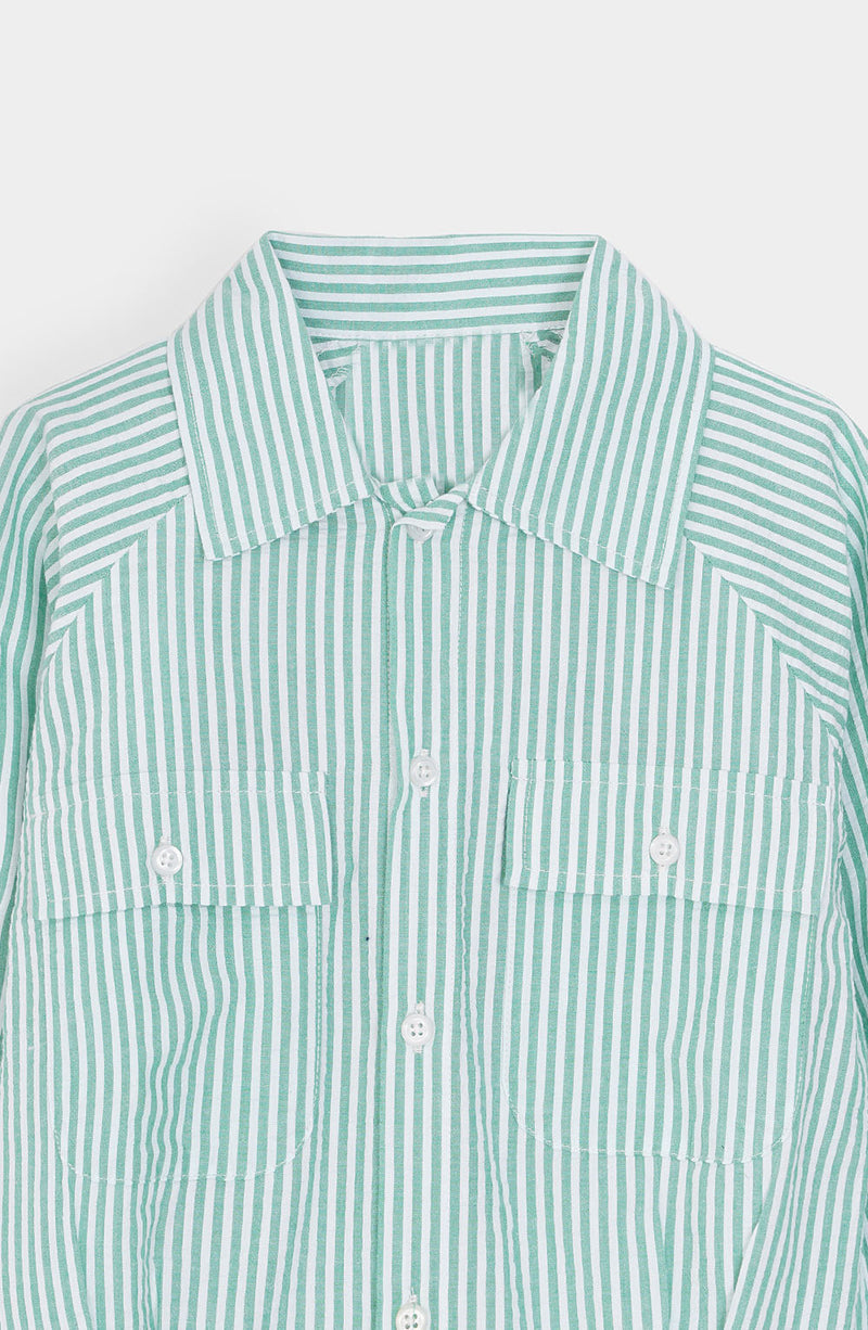 Striper Shacket - BWS703325 - Shop Now at Leisure Club