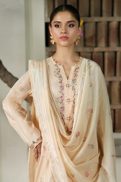 3 Piece -  Embroidered Stripe Lawn Suit - C6187 - Shop Now at Kayseria