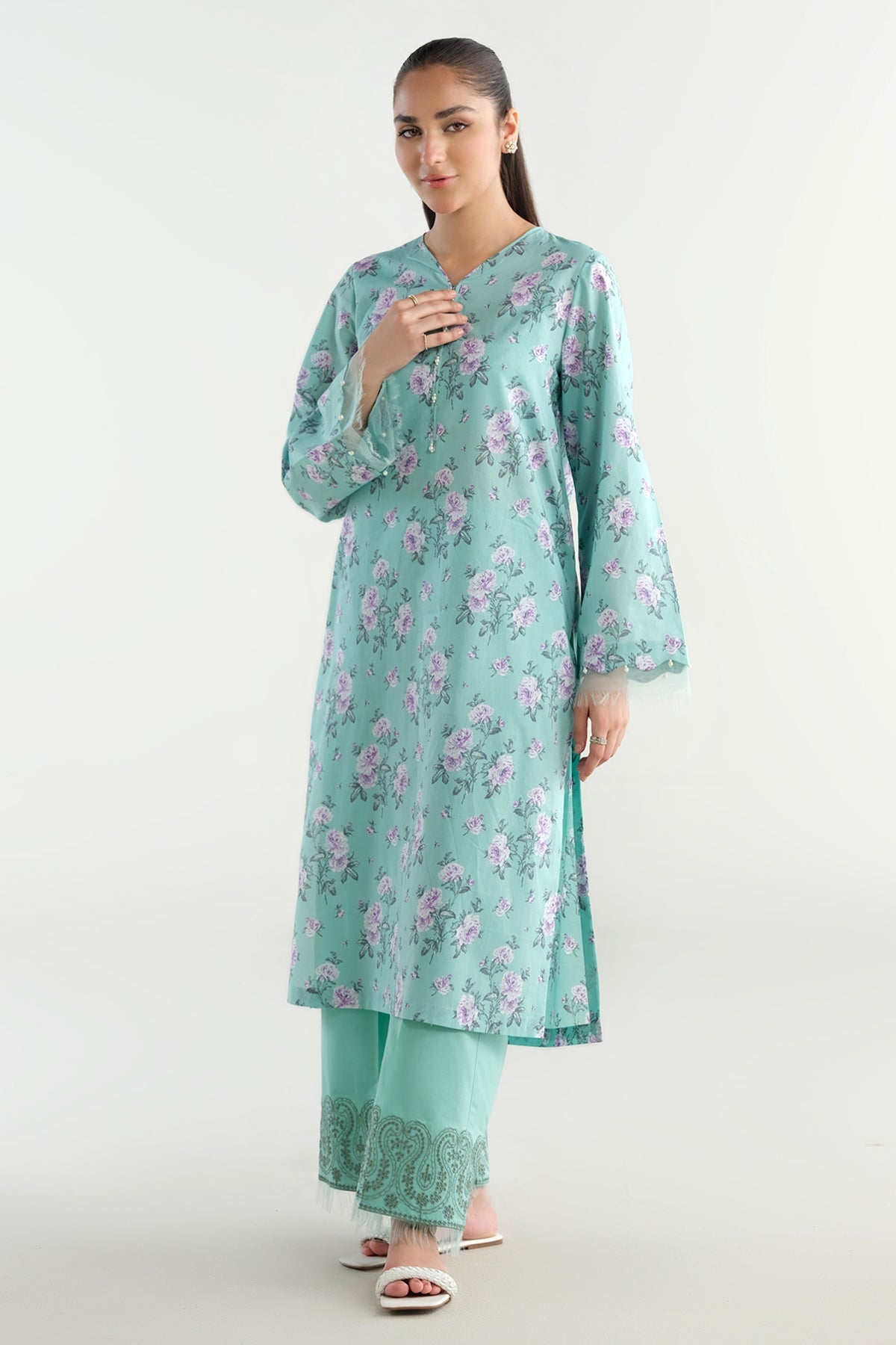2 Piece - Printed & Embroidered Lawn Suit - C6210 - Shop Now at Kayseria