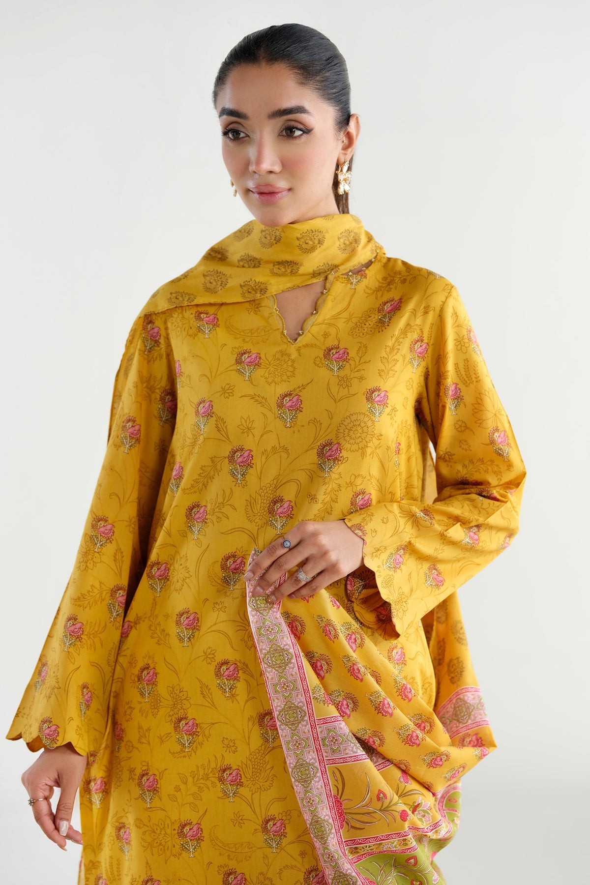 3 Piece - Printed & Embroidered Lawn Suit - C6220 - Shop Now at Kayseria