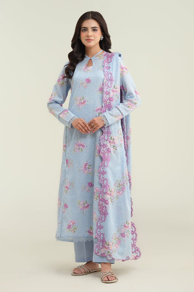 3 Piece - Printed & Embroidered Lawn Suit - C6221 - Shop Now at Kayseria