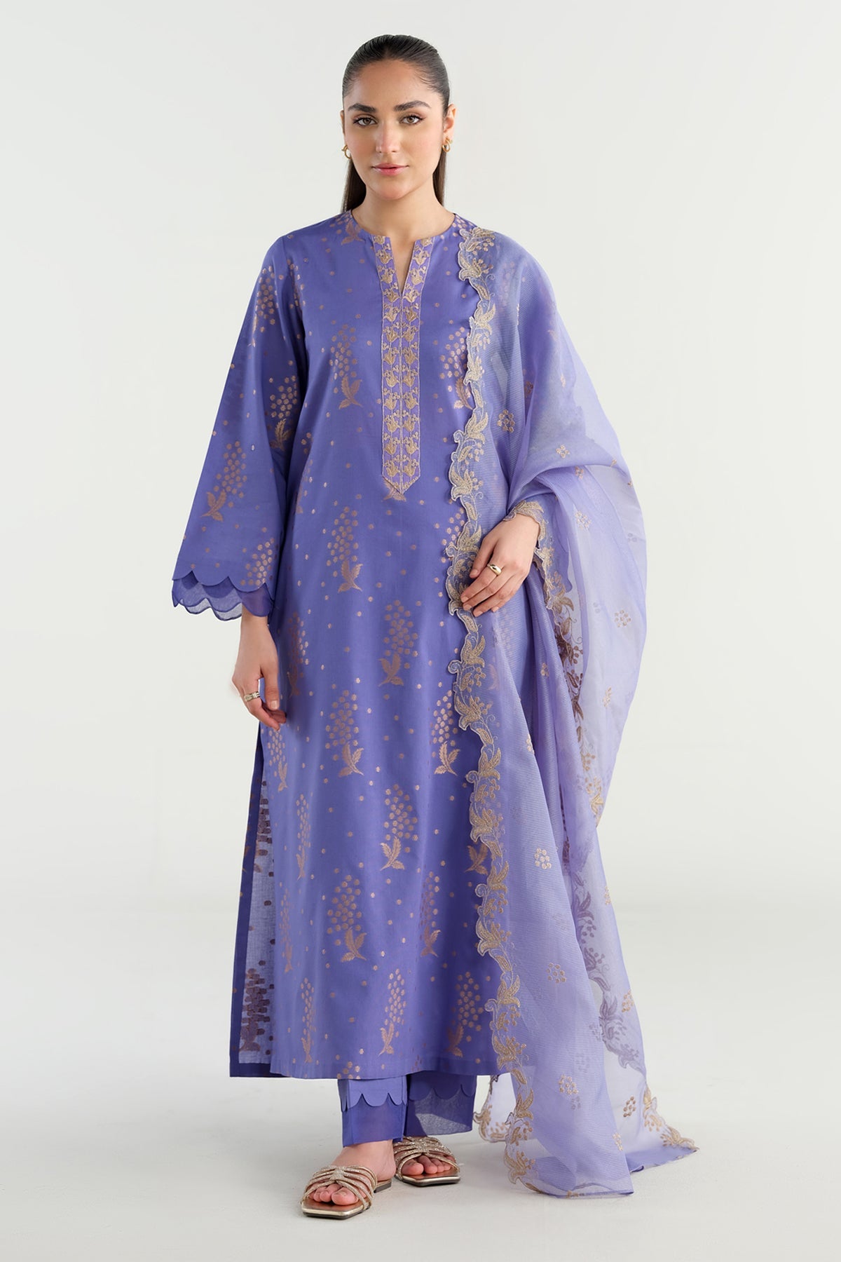 3 Piece -  Embroidered Suit - C6224 - Shop Now at Kayseria