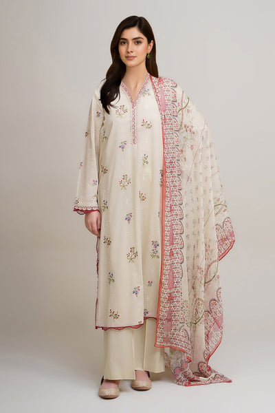 3 Piece - Printed & Embroidered Suit - C6236 - Shop Now at Kayseria