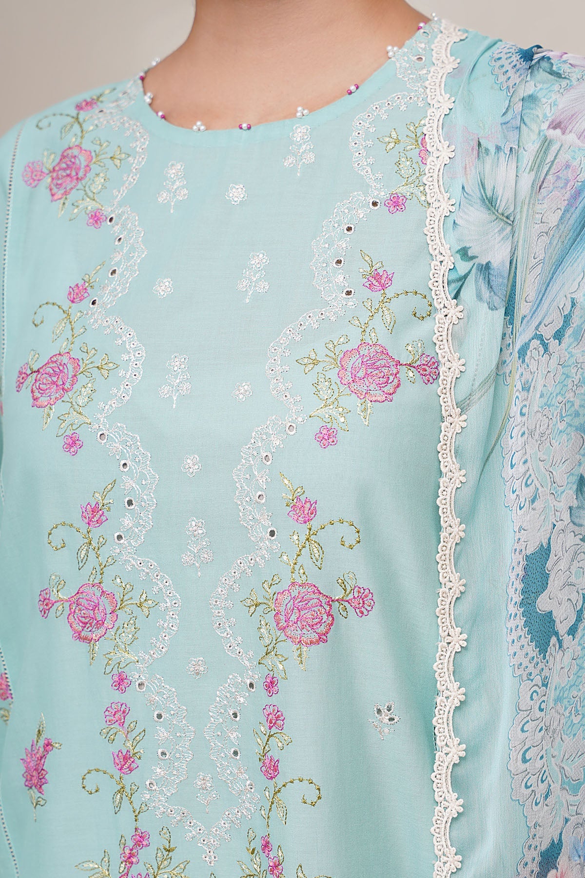 3 Piece - Printed & Embroidered Lawn Suit - C6281 - Shop Now at Kayseria