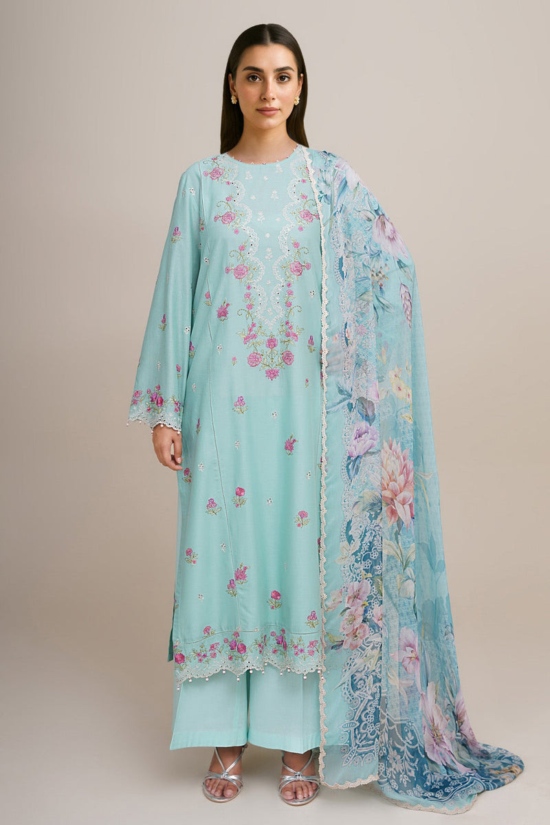 3 Piece - Printed & Embroidered Lawn Suit - C6281 - Shop Now at Kayseria