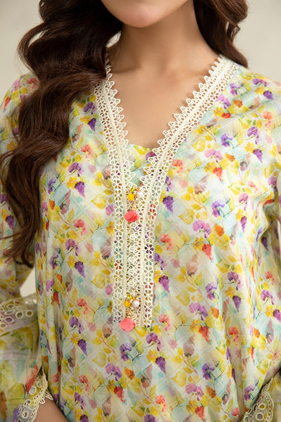 3 Piece - Printed & Embroidered Suit - C6286 - Shop Now at Kayseria