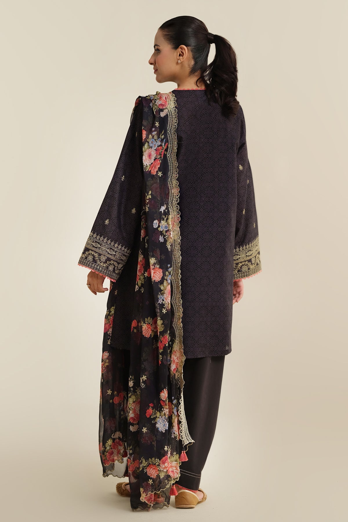 2-Piece -  Printed & Embroidered Suit - C6287 - Shop Now at Kayseria
