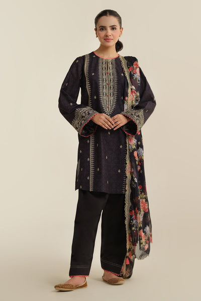 2-Piece -  Printed & Embroidered Suit - C6287 - Shop Now at Kayseria