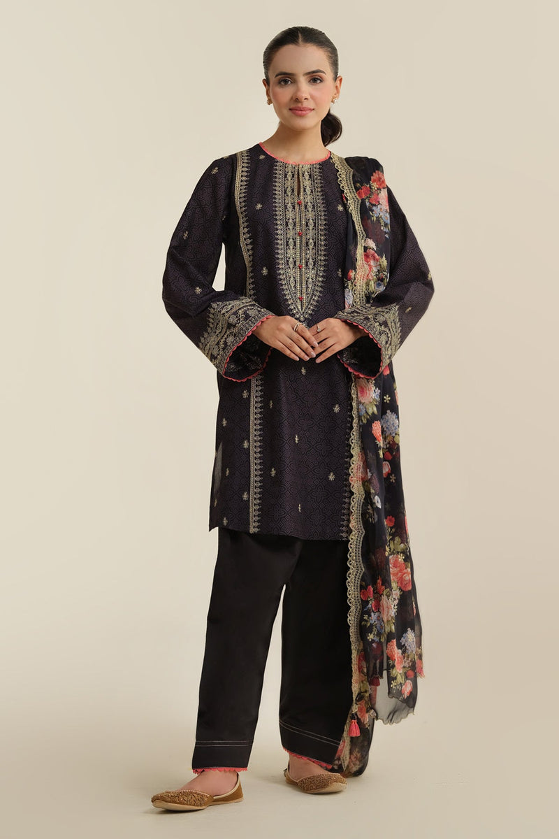 2-Piece -  Printed & Embroidered Suit - C6287 - Shop Now at Kayseria