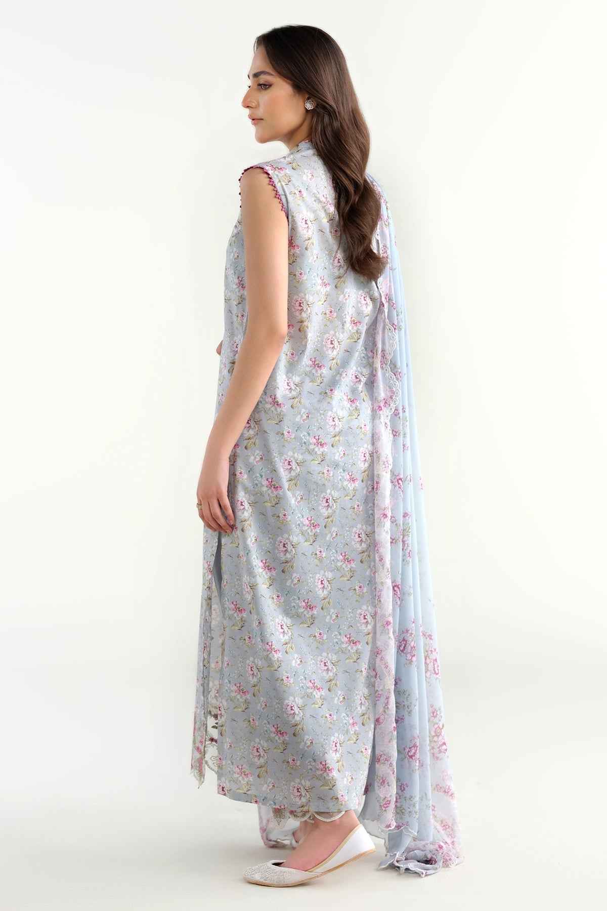 3 Piece - Printed & Embroidered Suit - C6303 - Shop Now at Kayseria
