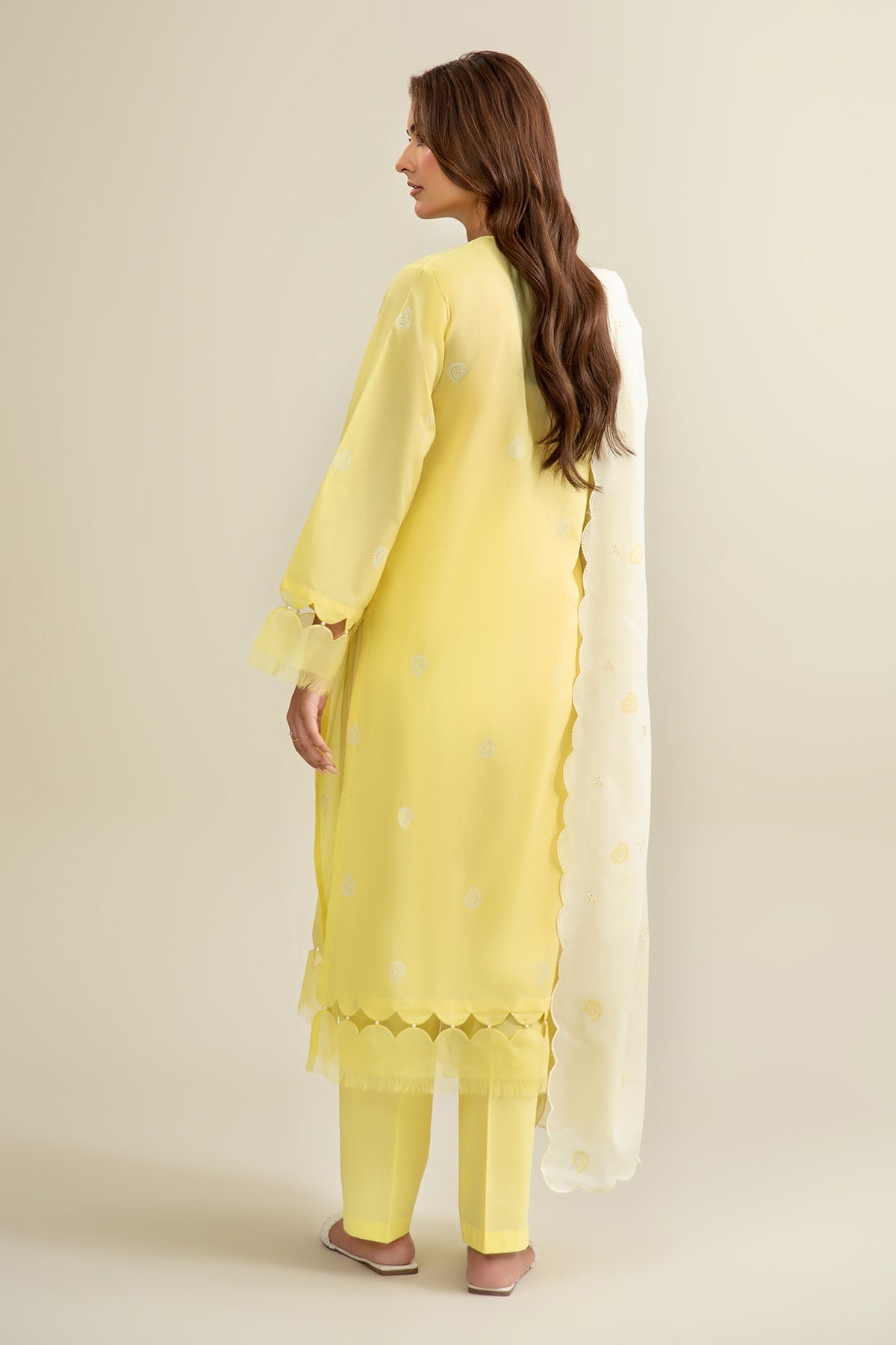 3 Piece - Printed & Embroidered Suit - C6304 - Shop Now at Kayseria