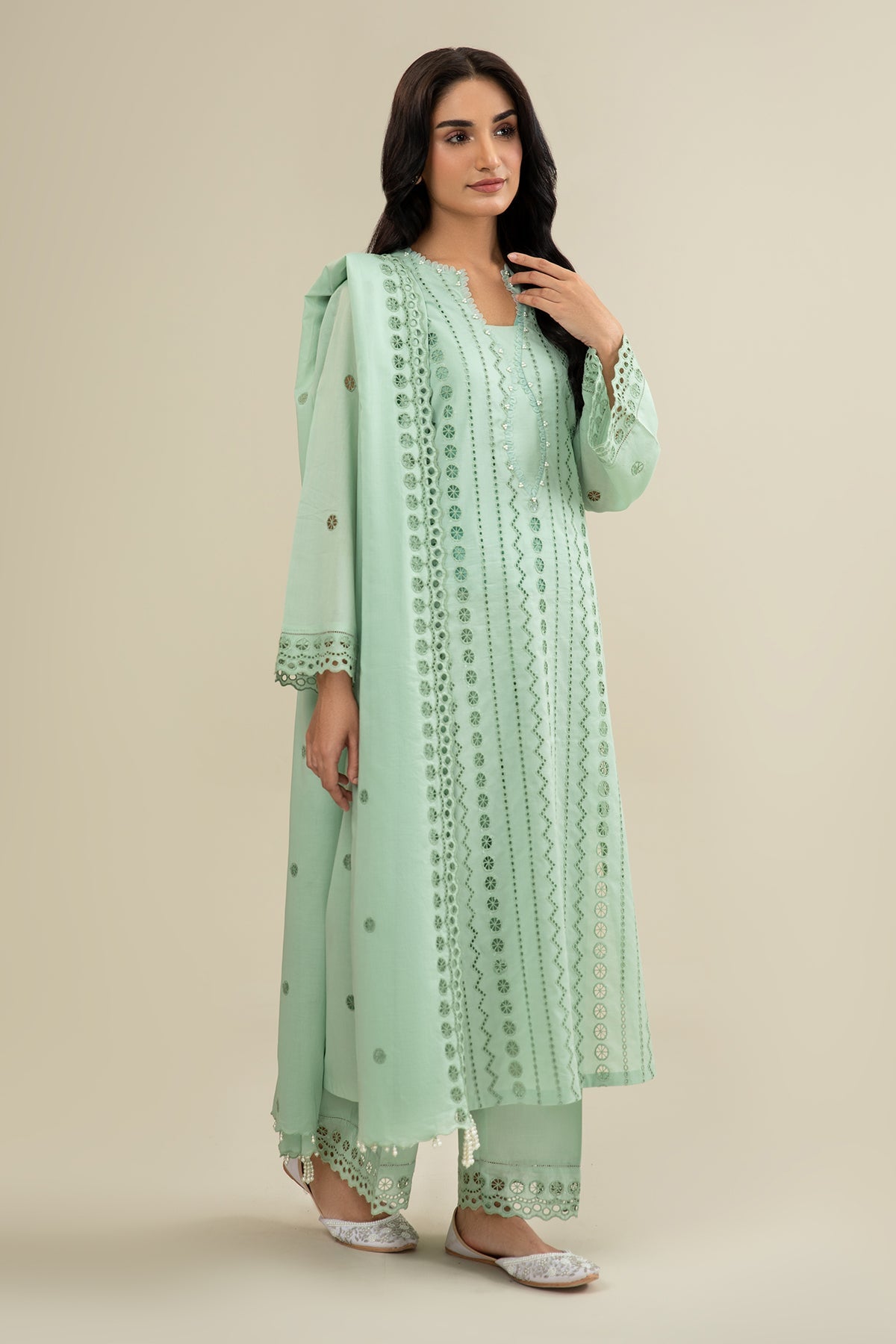 3 Piece - Embroidered Suit - C6313 - Shop Now at Kayseria