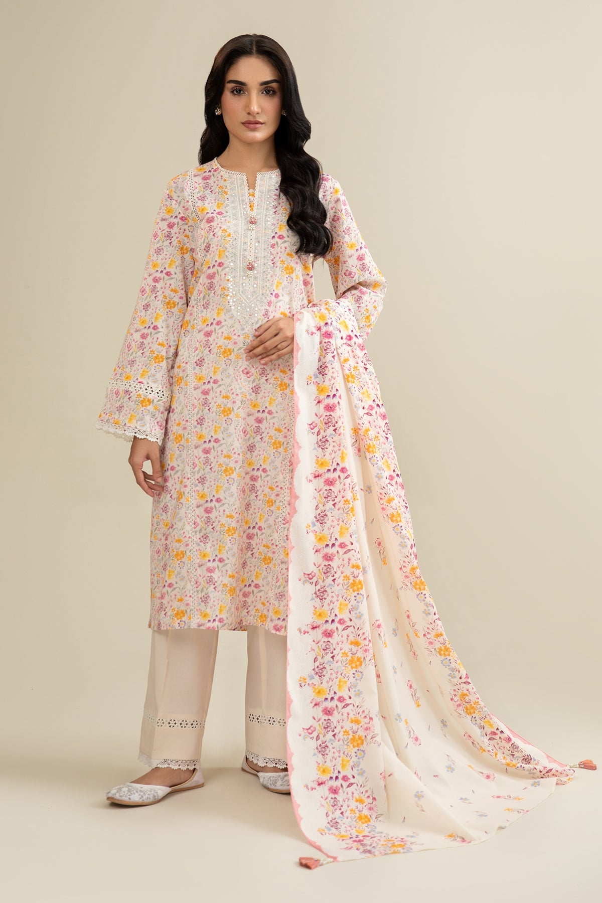 3 Piece - Printed Suit - C6328 - Shop Now at Kayseria