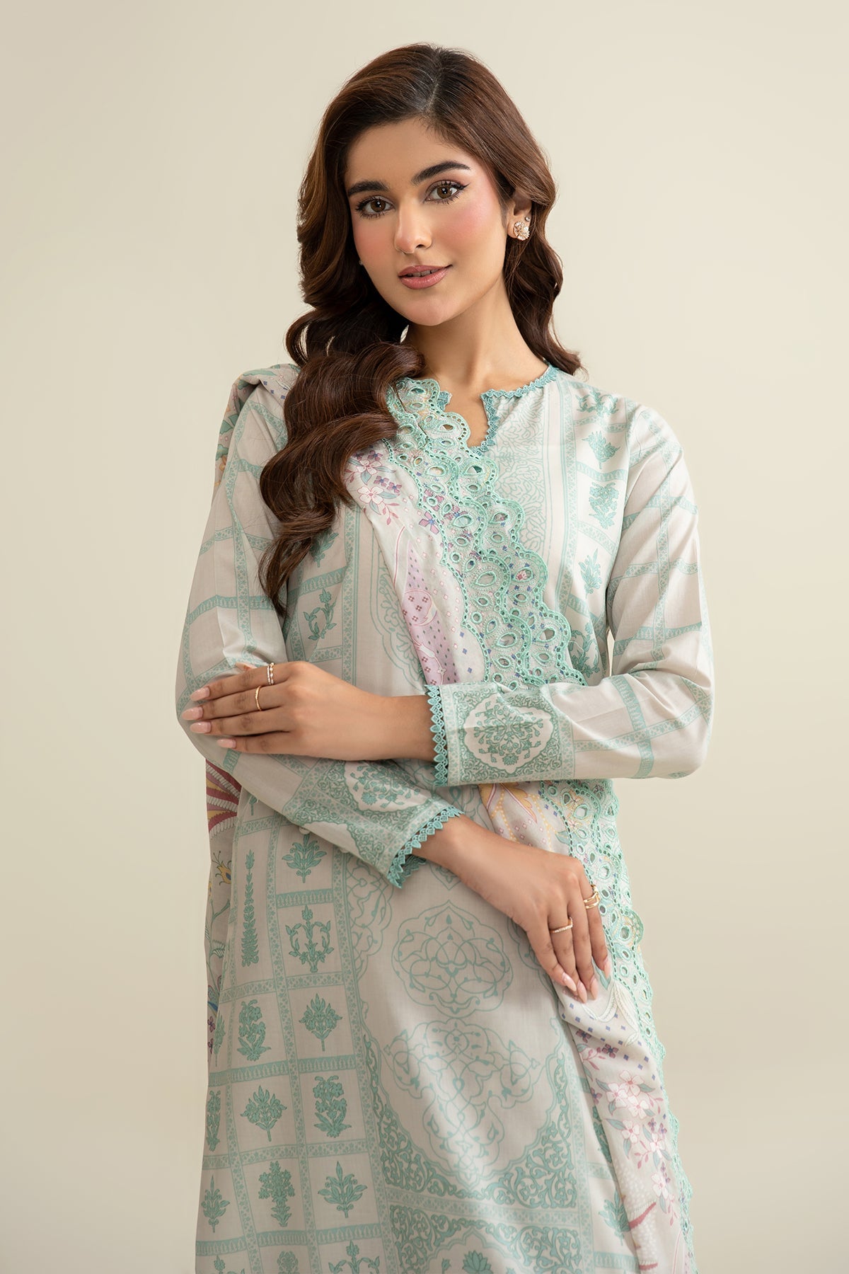 3 Piece - Printed Suit - C6332 - Shop Now at Kayseria