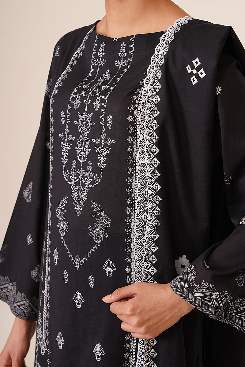 3 Piece - Printed & Embroidered Suit - C6336 - Shop Now at Kayseria