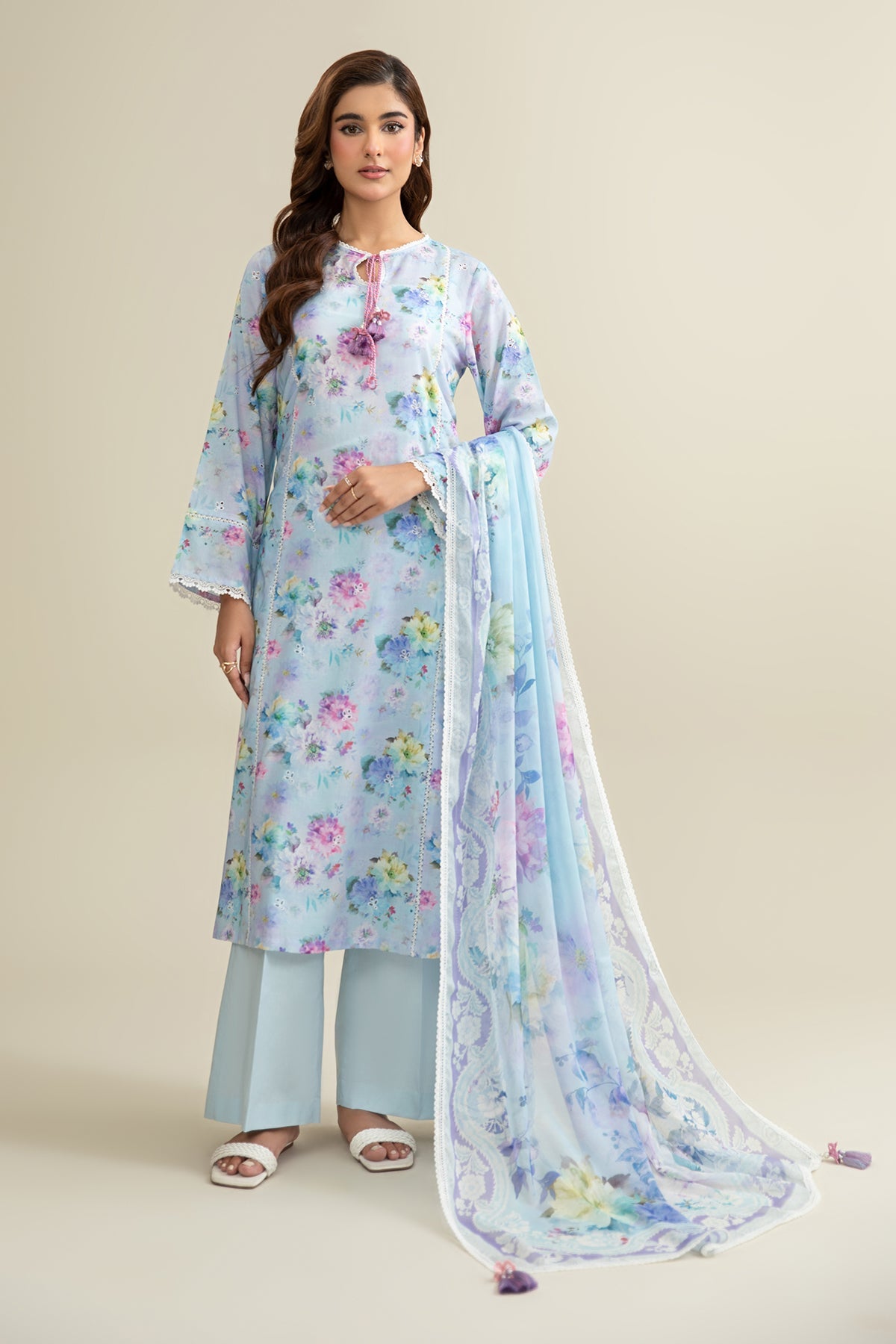 3 Piece - Printed Suit - C6337 - Shop Now at Kayseria