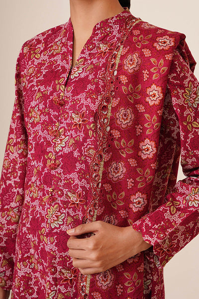 3 Piece - Printed & Embroidered Khaddar Suit - C6344 - Shop Now at Kayseria