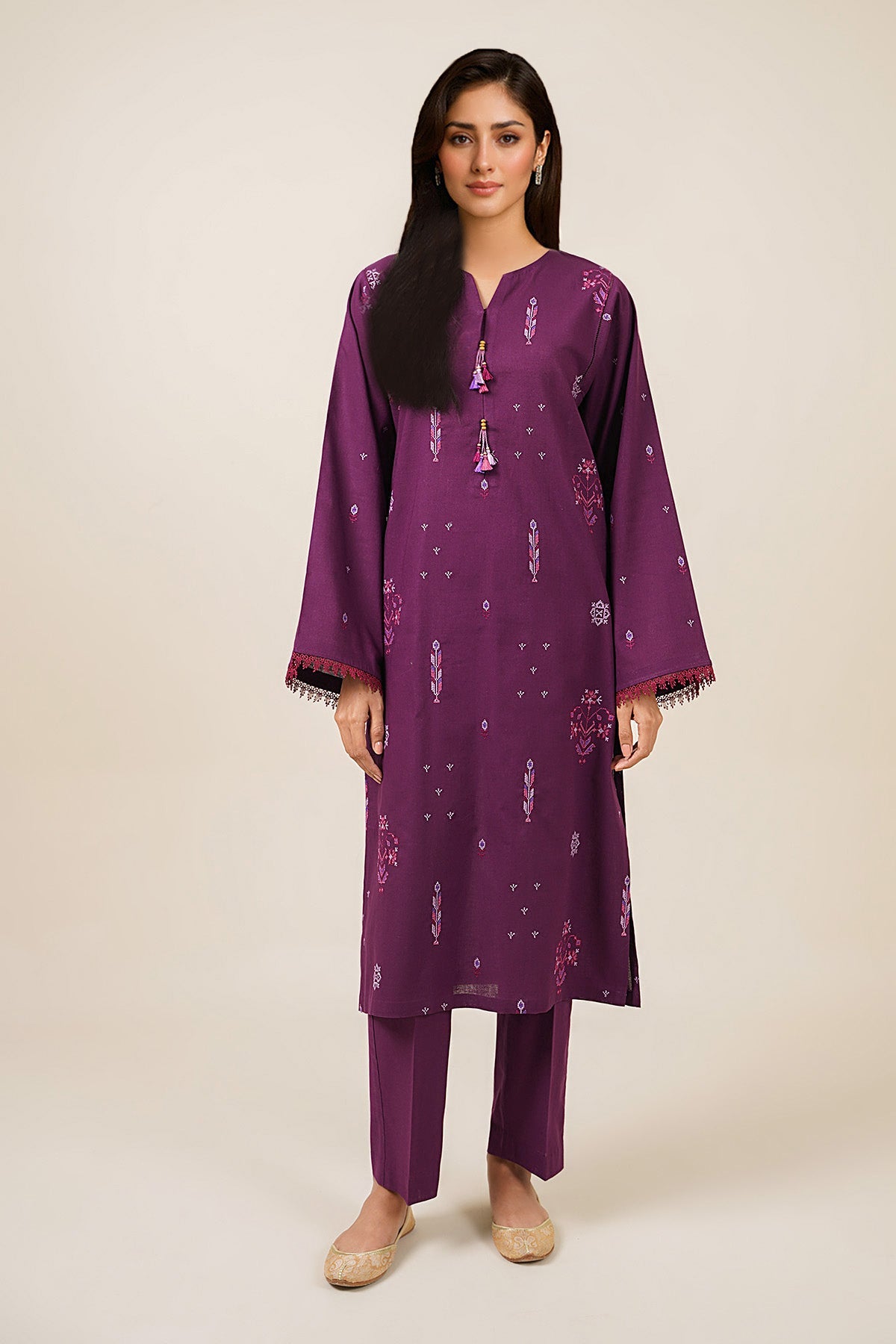 2 Piece - Embroidered Suit - C6346 - Shop Now at Kayseria