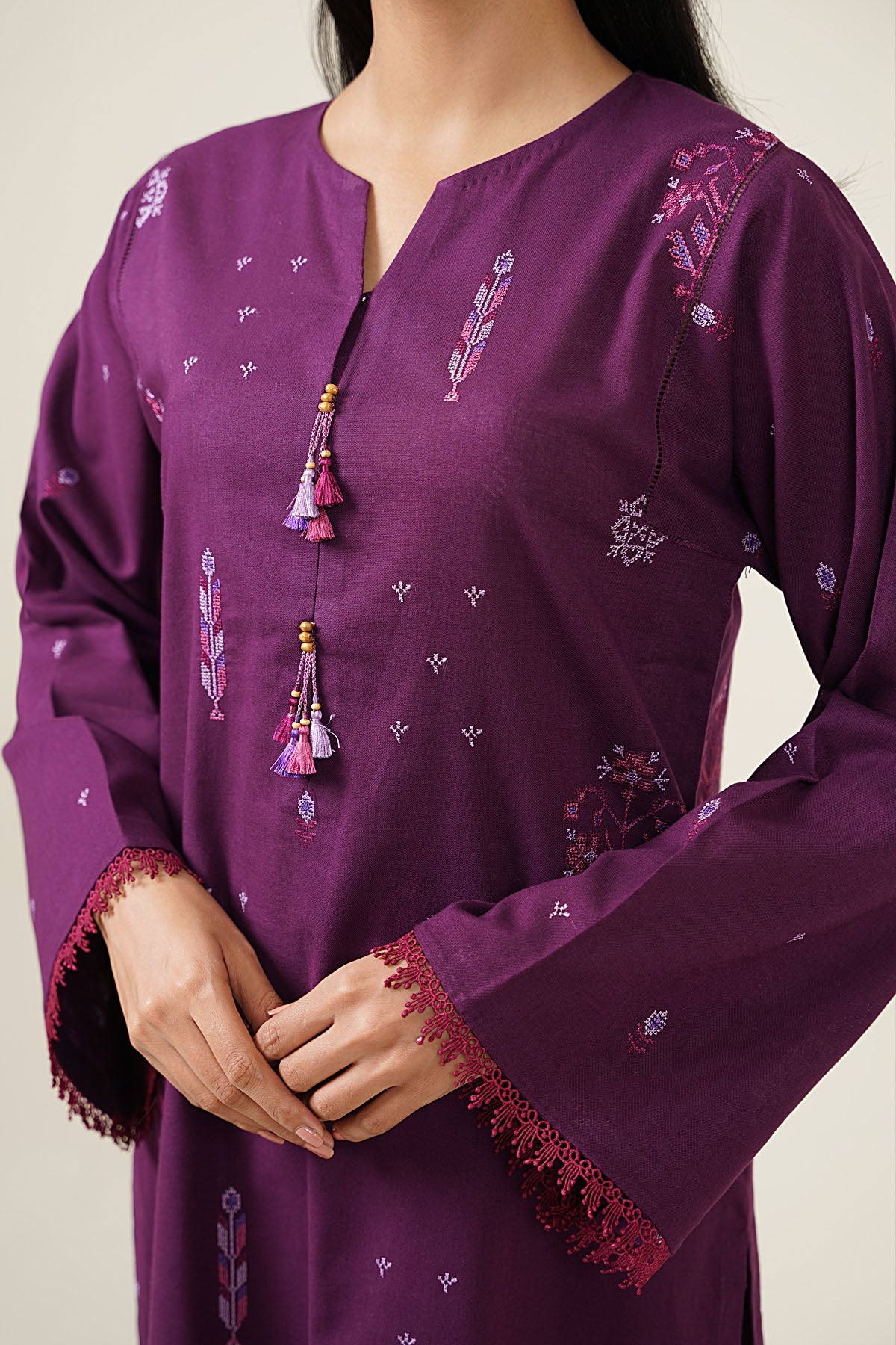 2 Piece - Embroidered Suit - C6346 - Shop Now at Kayseria
