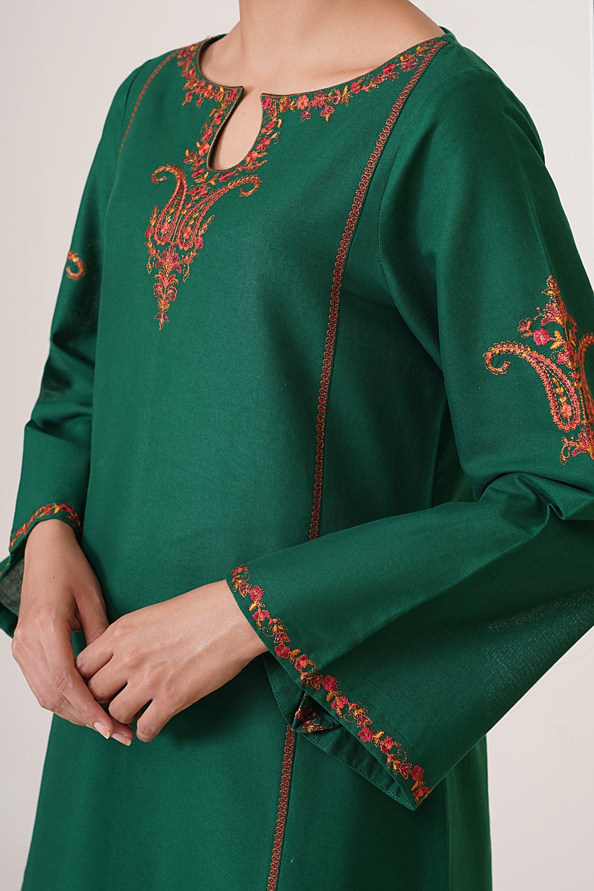 2 Piece - Embroidered Khaddar Suit - C6355 - Shop Now at Kayseria