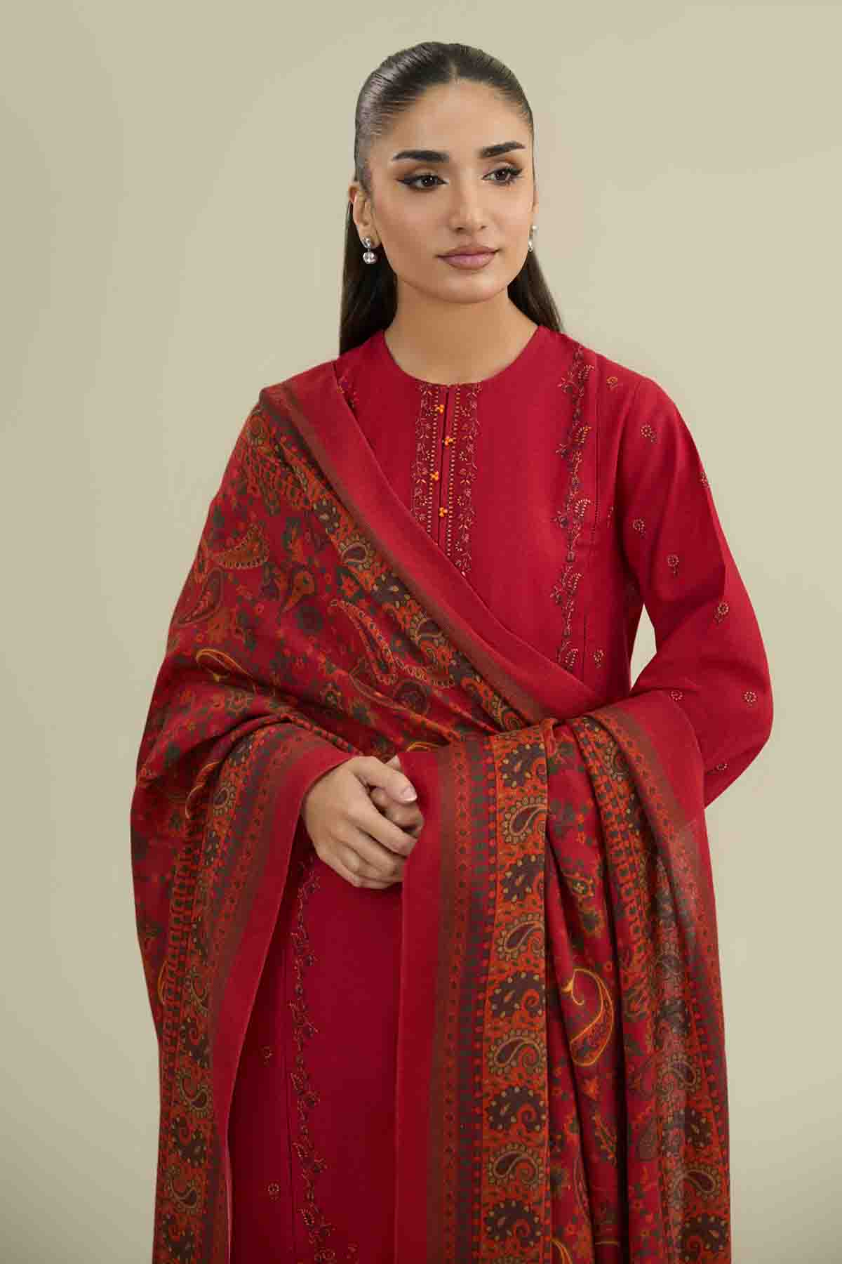 SLUB KHADDAR | EMBROIDERED | C6356