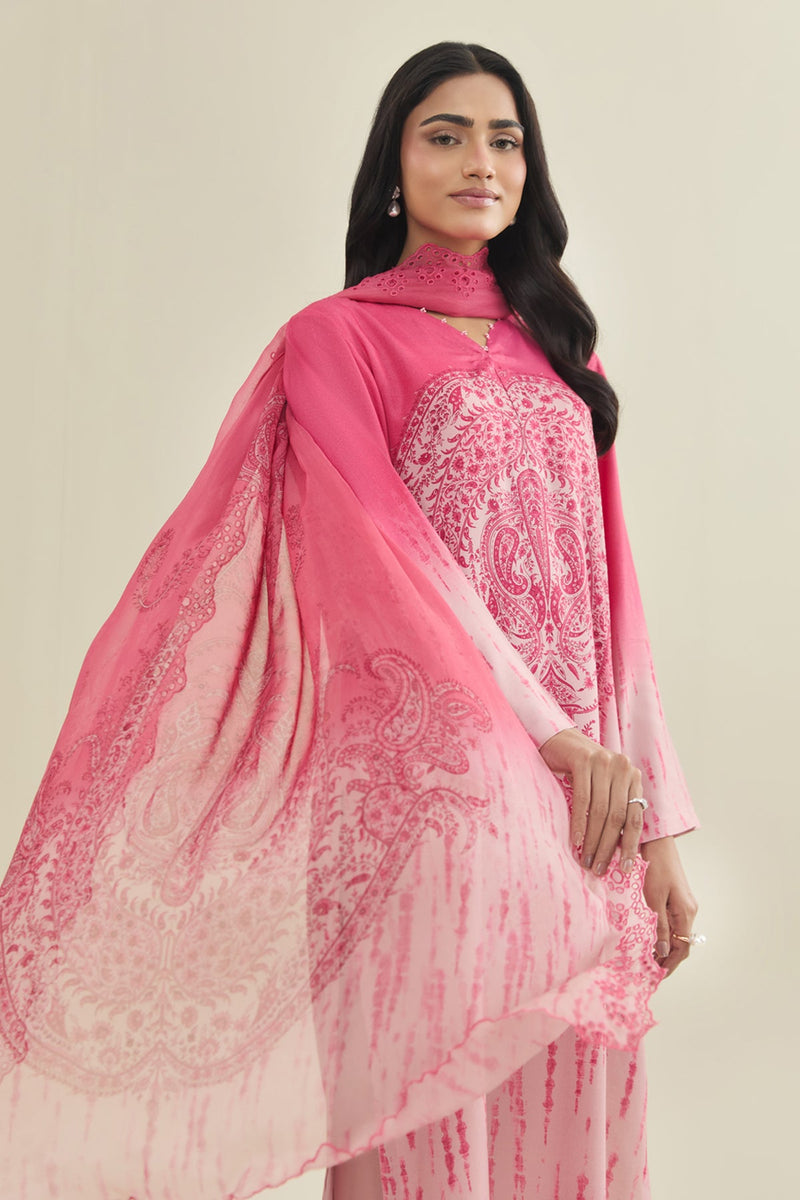 3 Piece - Printed & Embroidered Suit - C6358 - Shop Now at Kayseria