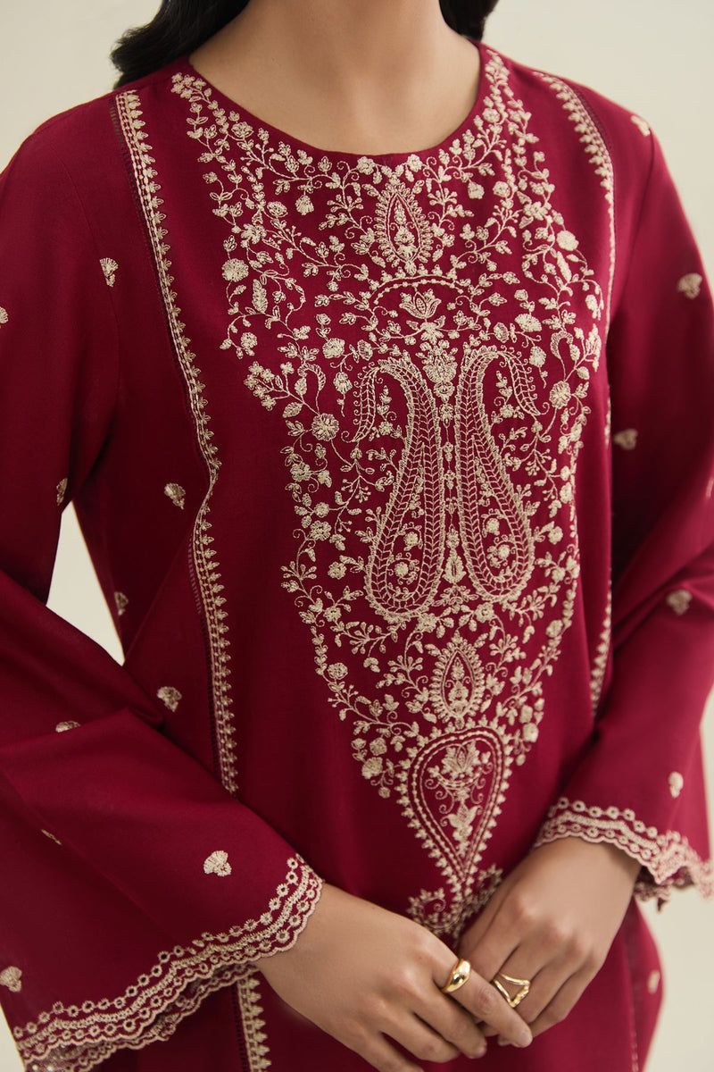 3 Piece - Printed & Embroidered Suit - C6362 - Shop Now at Kayseria