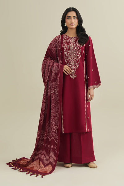 3 Piece - Printed & Embroidered Suit - C6362 - Shop Now at Kayseria