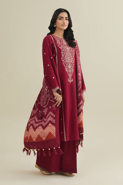 3 Piece - Printed & Embroidered Suit - C6362 - Shop Now at Kayseria