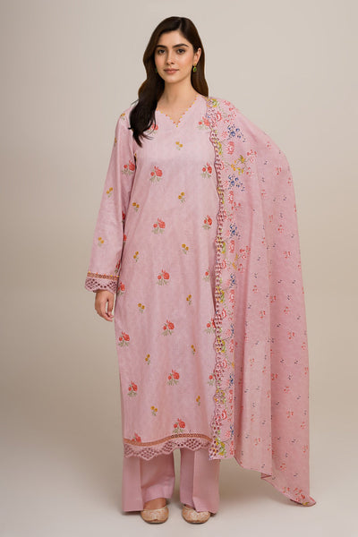 3 Piece - Printed & Embroidered Suit - C6364 - Shop Now at Kayseria
