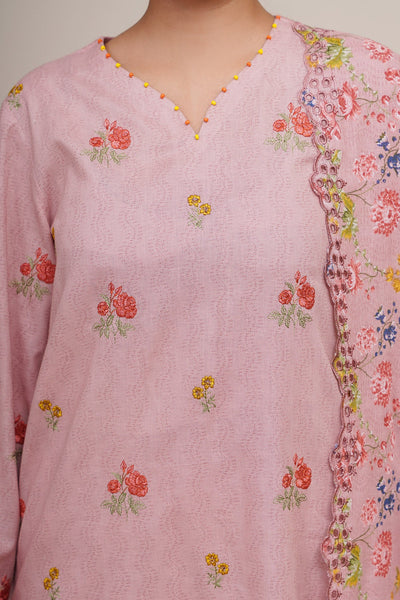 3 Piece - Printed & Embroidered Suit - C6364 - Shop Now at Kayseria