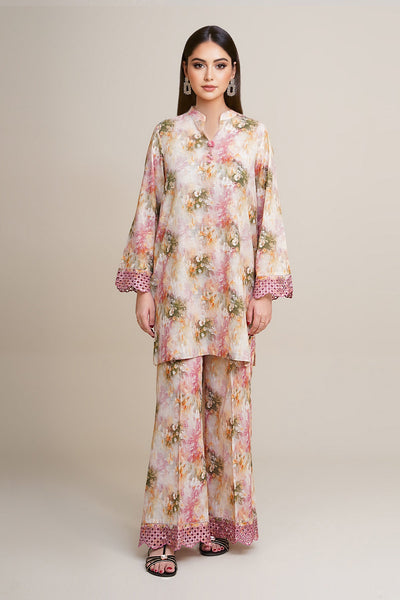 2 Piece - Printed & Embroidered Suit - C6369 - Shop Now at Kayseria