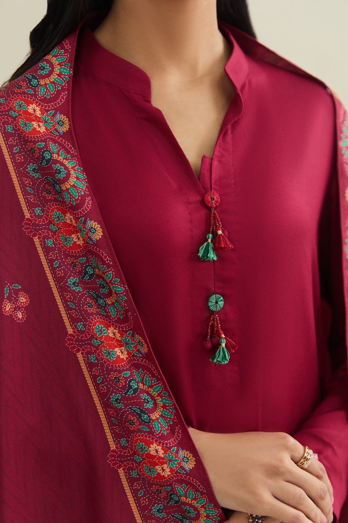 3 Piece - Printed Suit - C6403 - Shop Now at Kayseria