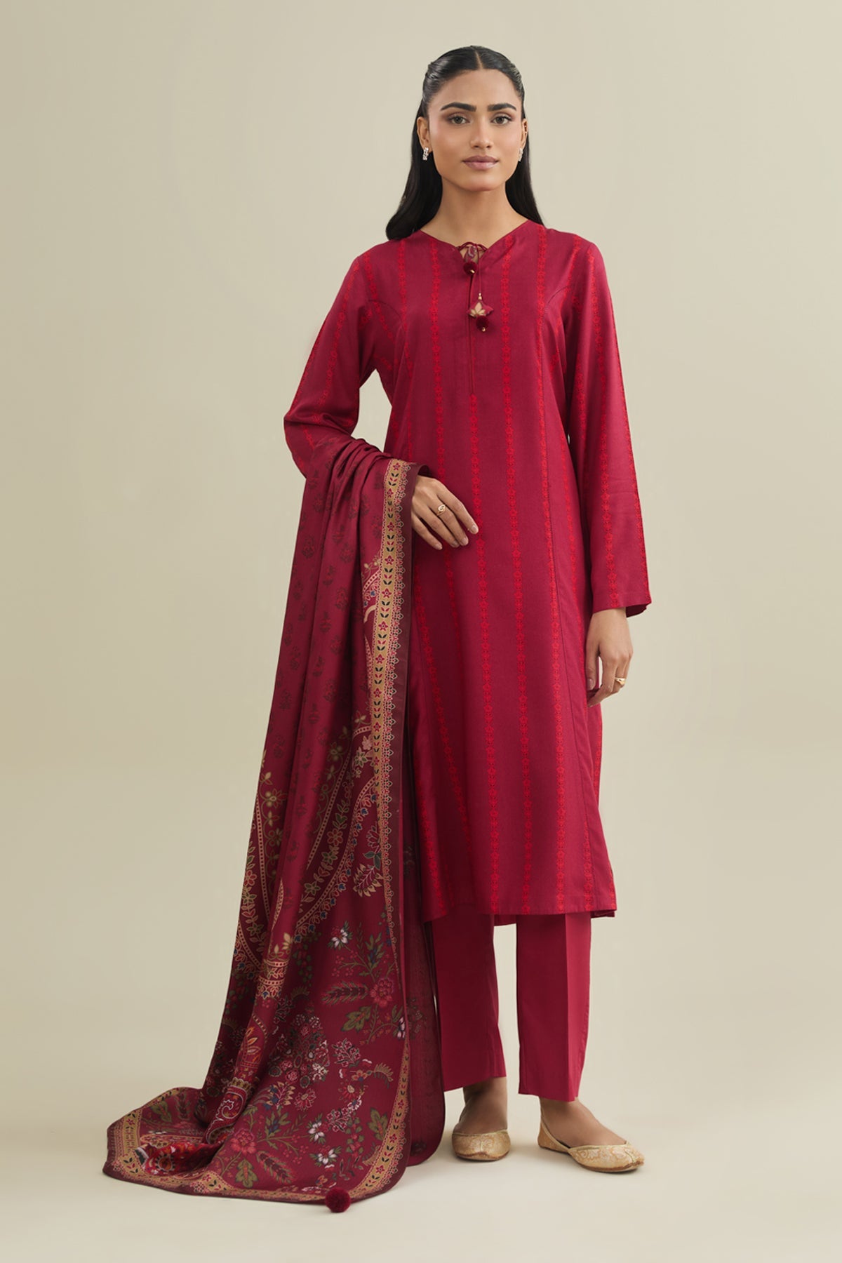 3 Piece - Printed Suit - C6375 - Shop Now at Kayseria