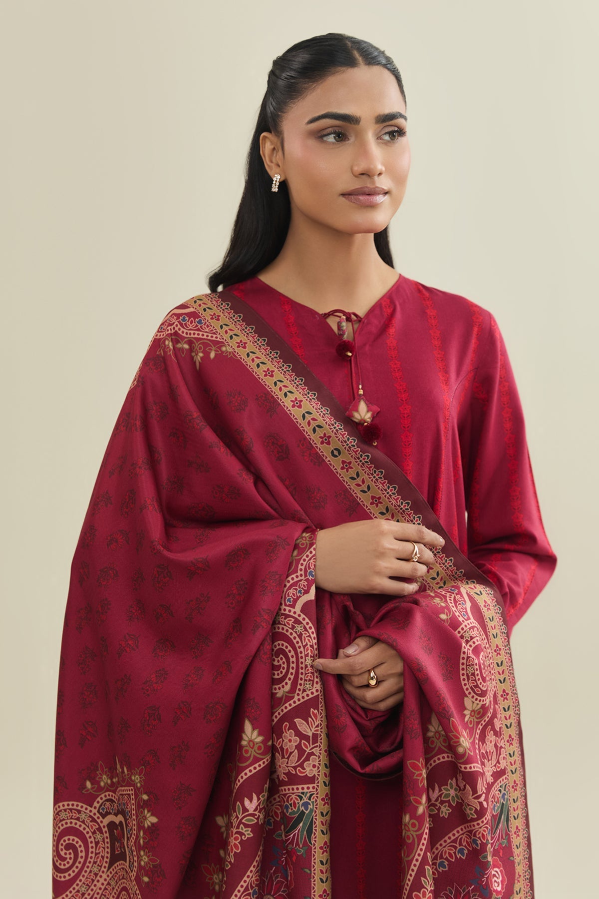 3 Piece - Printed Suit - C6375 - Shop Now at Kayseria