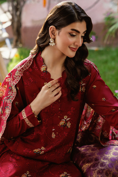3 Piece - Printed & Embroidered Khaddar Suit - C6376 - Shop Now at Kayseria