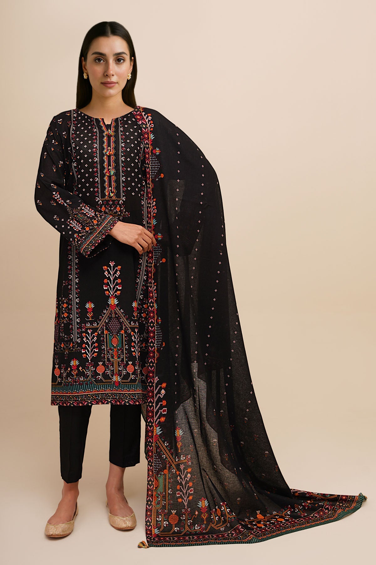 3 Piece - Printed Suit - C6387 - Shop Now at Kayseria