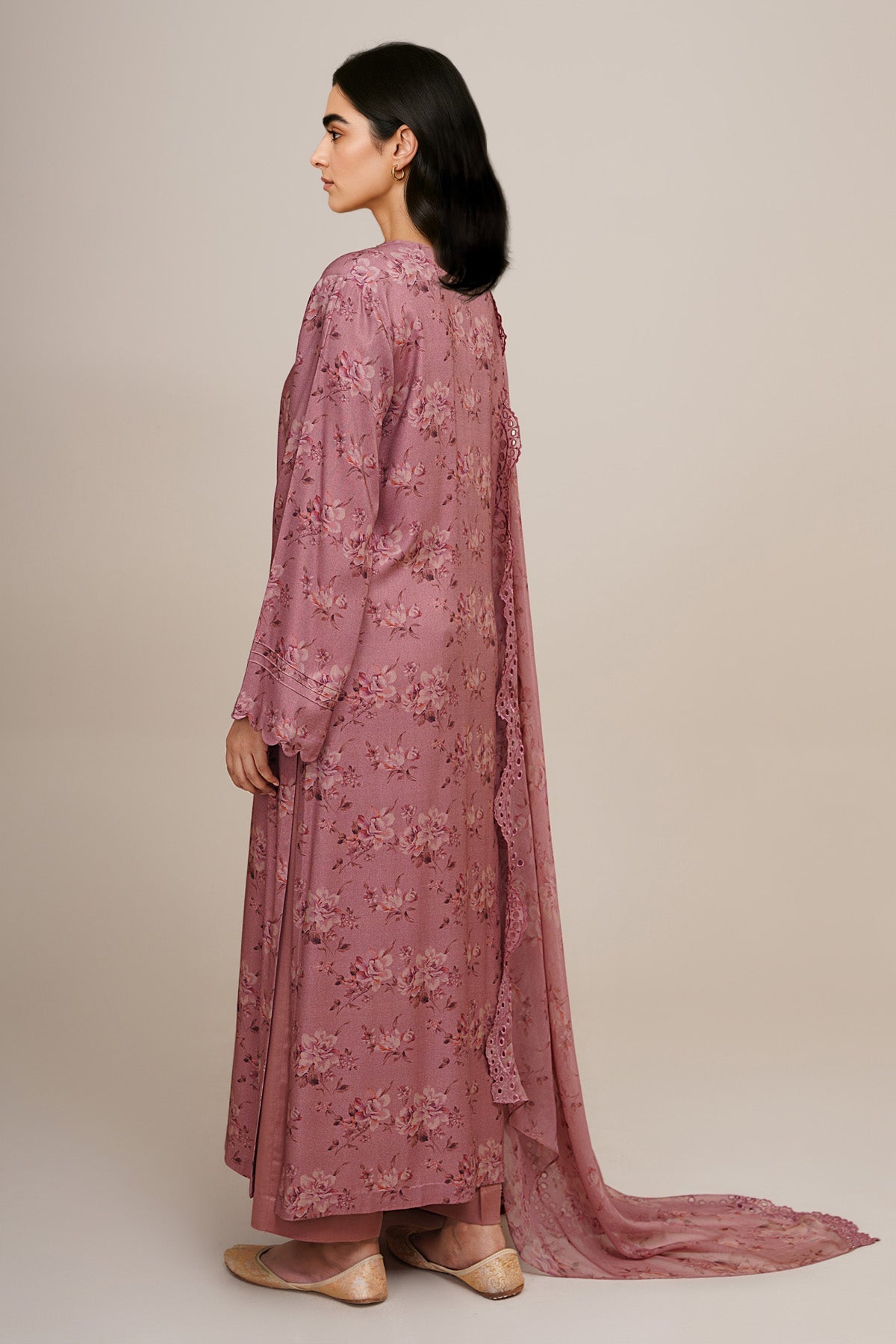 3 Piece - Printed & Embroidered Suit - C6390 - Shop Now at Kayseria