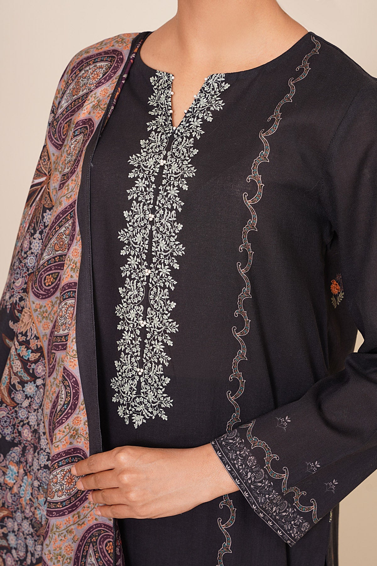3 Piece - Printed Suit - C6394 - Shop Now at Kayseria