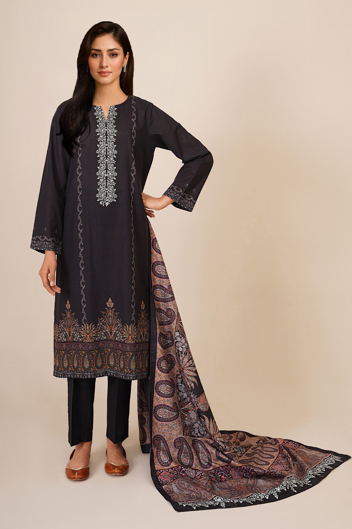 3 Piece - Printed Suit - C6394 - Shop Now at Kayseria