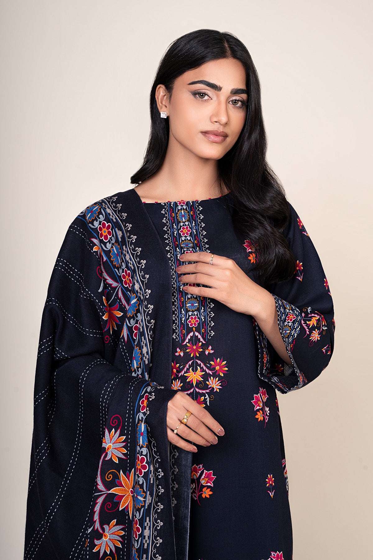 3 Piece - Printed Khaddar Suit - C6395 - Shop Now at Kayseria