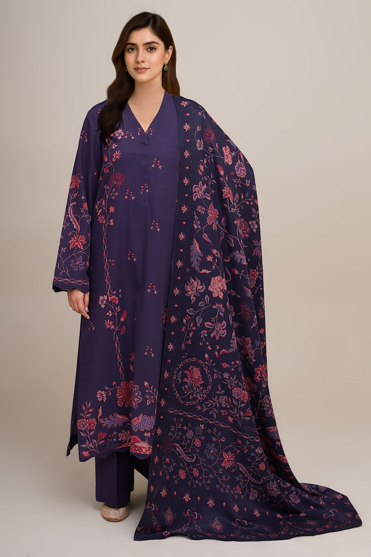 3 Piece - Printed Suit - C6398 - Shop Now at Kayseria