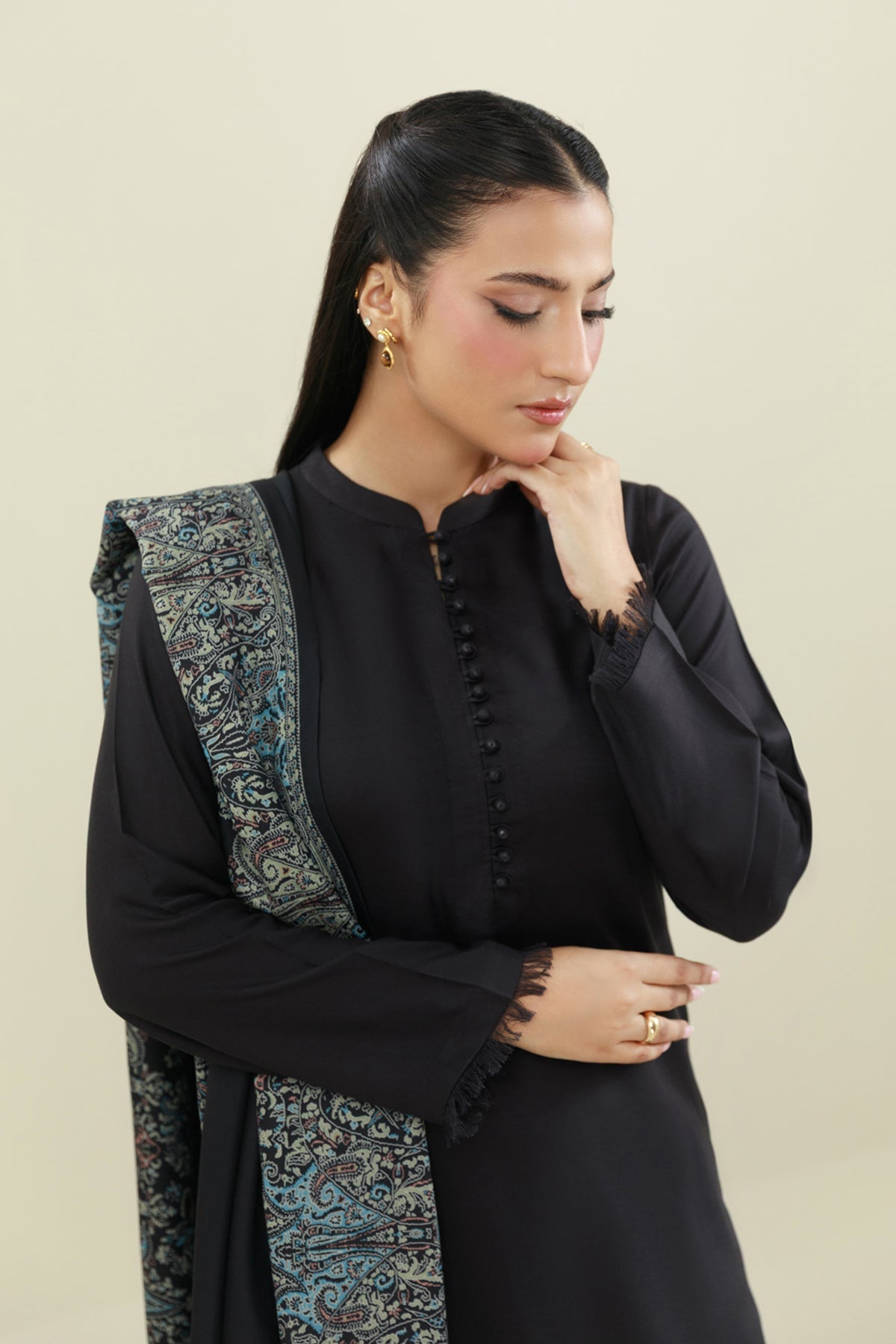 3 Piece - Printed Suit - C6399 - Shop Now at Kayseria