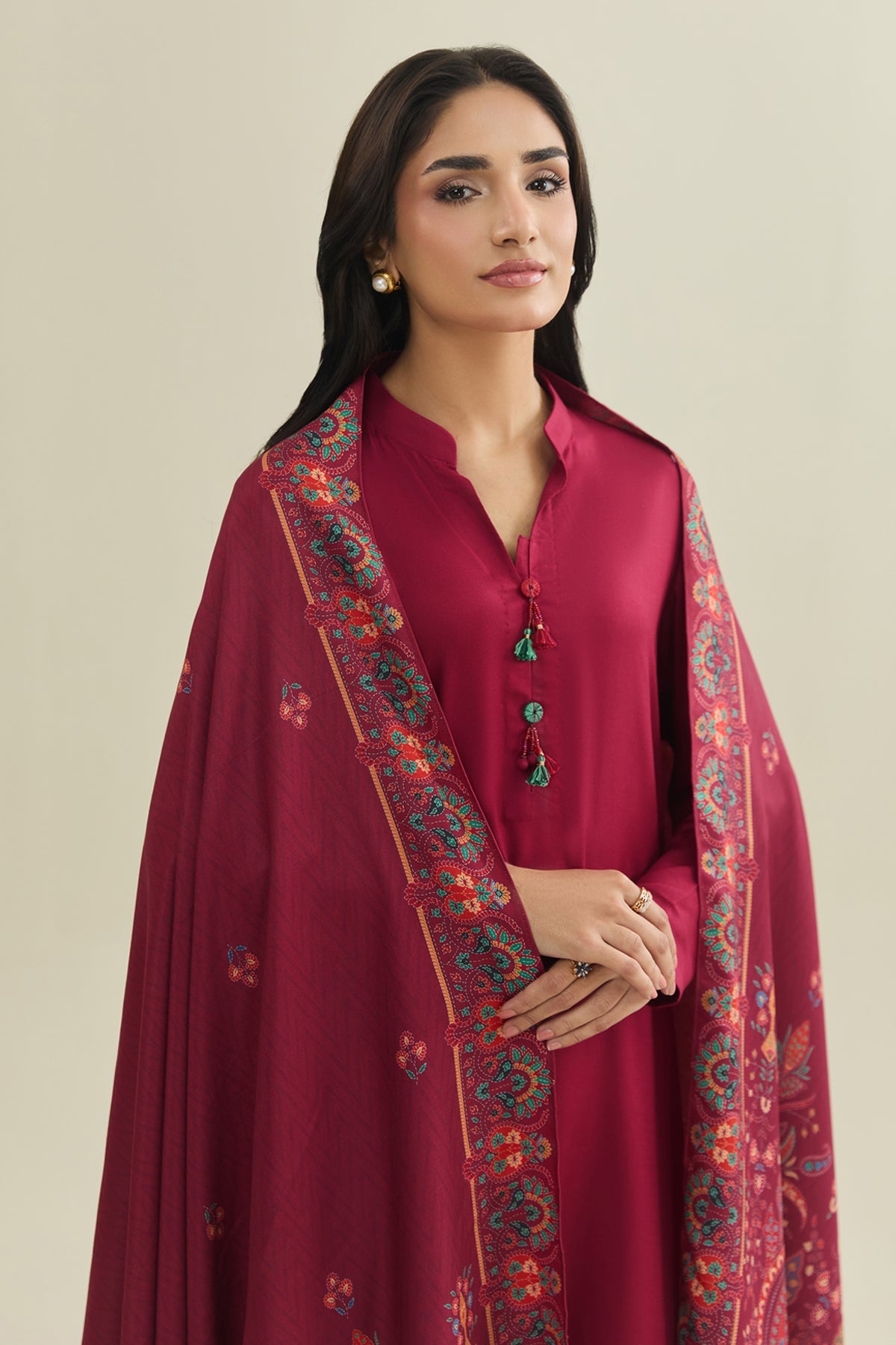 3 Piece - Printed Suit - C6403 - Shop Now at Kayseria