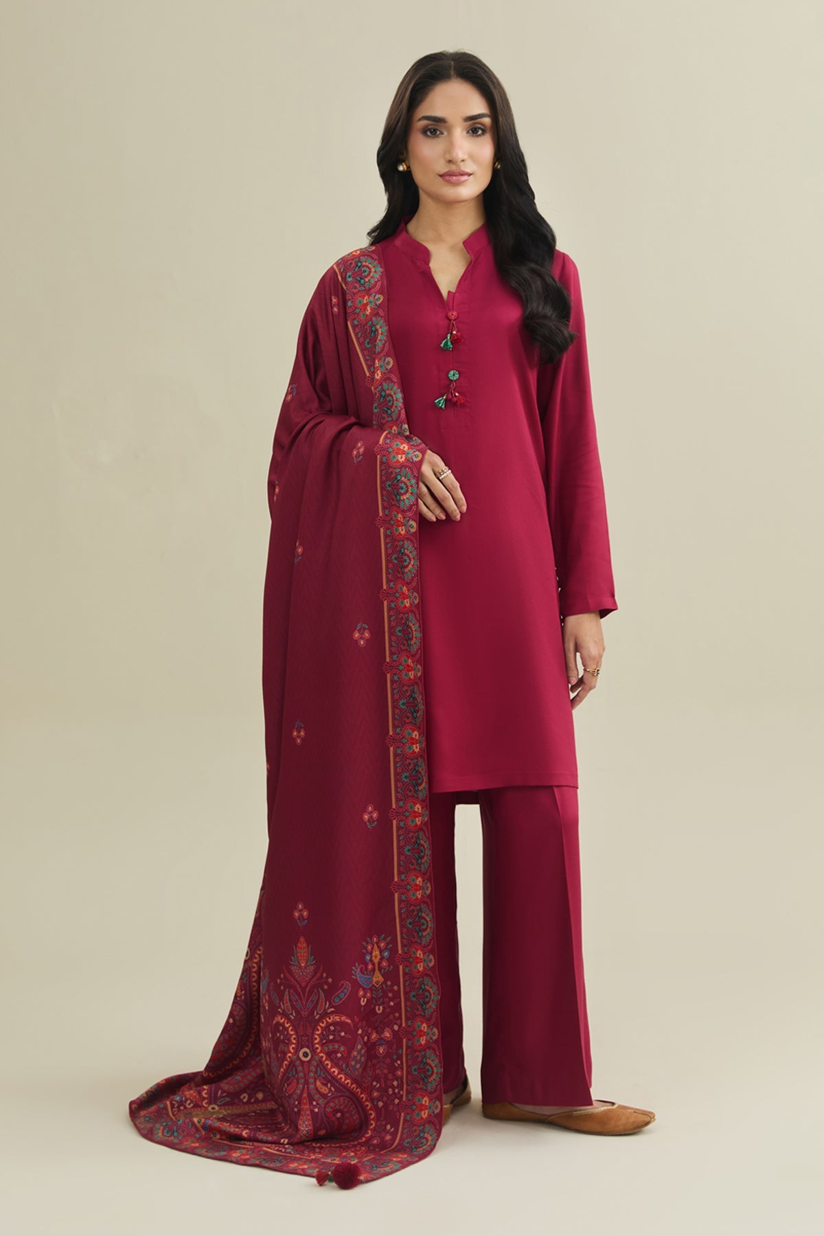 3 Piece - Printed Suit - C6403 - Shop Now at Kayseria