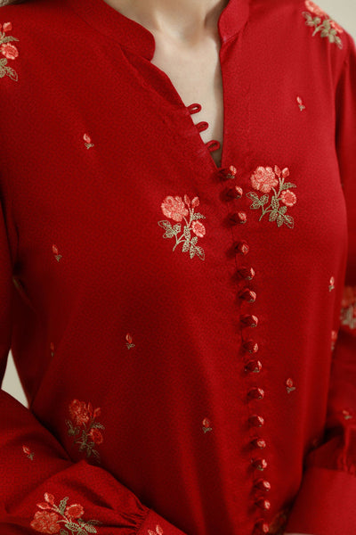 2 Piece - Printed & Embroidered Suit - C6419 - Shop Now at Kayseria